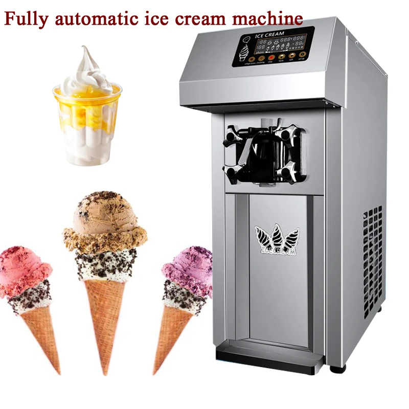 

Commercial Ice Cream Machine Yield 1000W Single Flavor Countertop Soft Serve Ice Cream Maker With Large Capacity Hopper