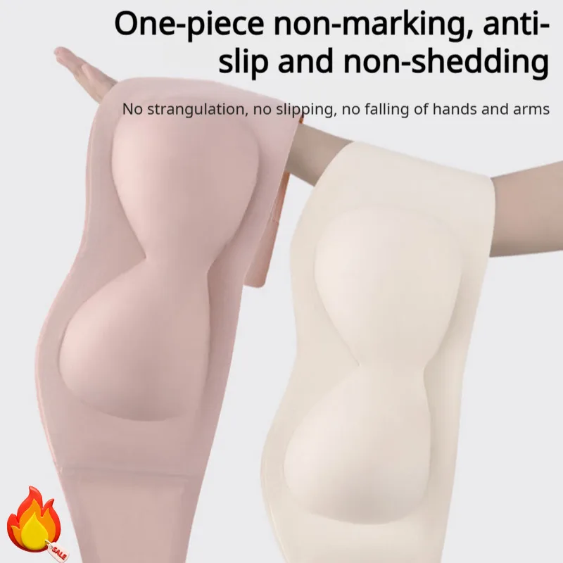 

Свадебное нескользящее нижнее белье без маркировки, бюстье, бюстгальтер с чашкой, противопровисающее платье без бретелек