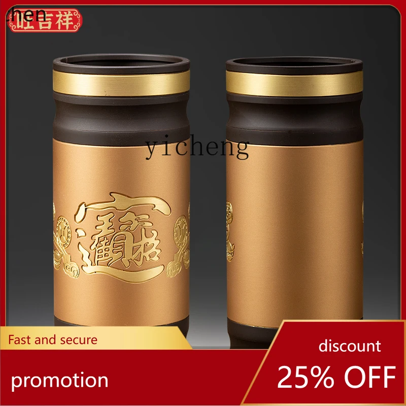 ZMLBucket inserting incense in front of zz Buddha Brass incense bucket Household Buddhist hall oral offering device for fairy