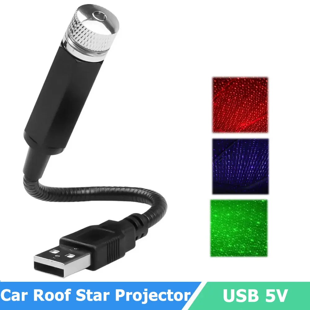 Mini 5V USB Car Roof Star Projector LED Starry Sky Night Light Atmosphere Galaxy Lamp Romantic Ceiling Decoration For Room Party