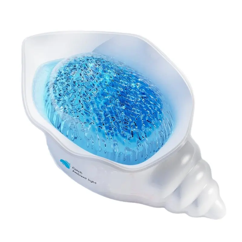 Conch Shape Sea Wave Projection Atmosphere Lamp 5 White Noise Sleep Sound Machine Soft Dimmable Ocean Light Night Lamp