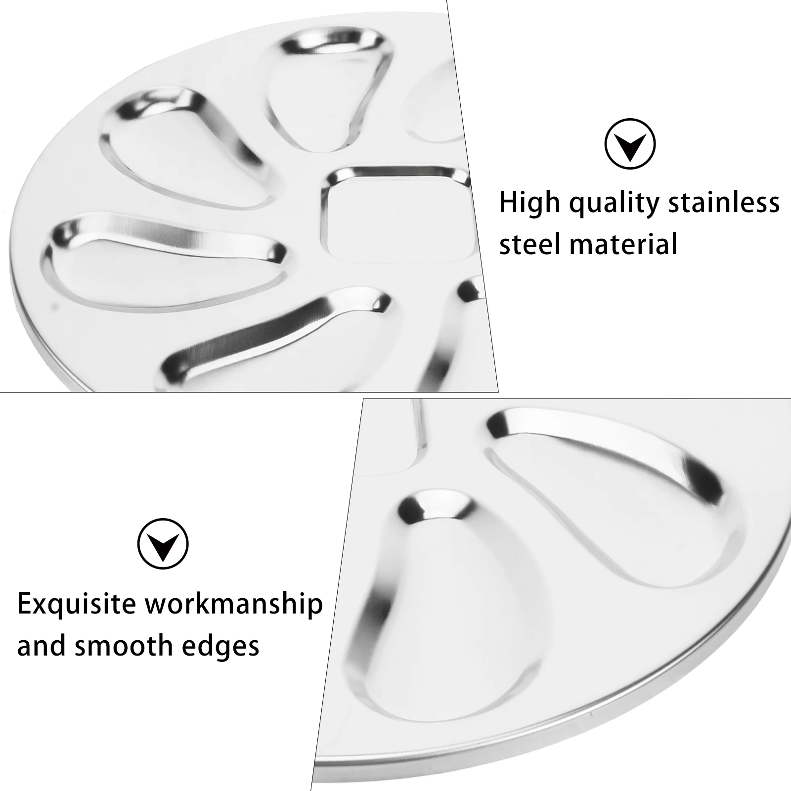 

Stainless Steel Oyster Pan Non-Stick Kitchen Seafood Tray Restaurant Home Grilling Plate Dishwasher Safe Thick Polished