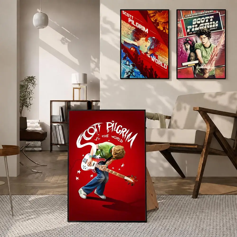 Movie Scott Pilgrim vs. the World Poster High-definition  stickers, suitable for bedroom, living room, home decoration