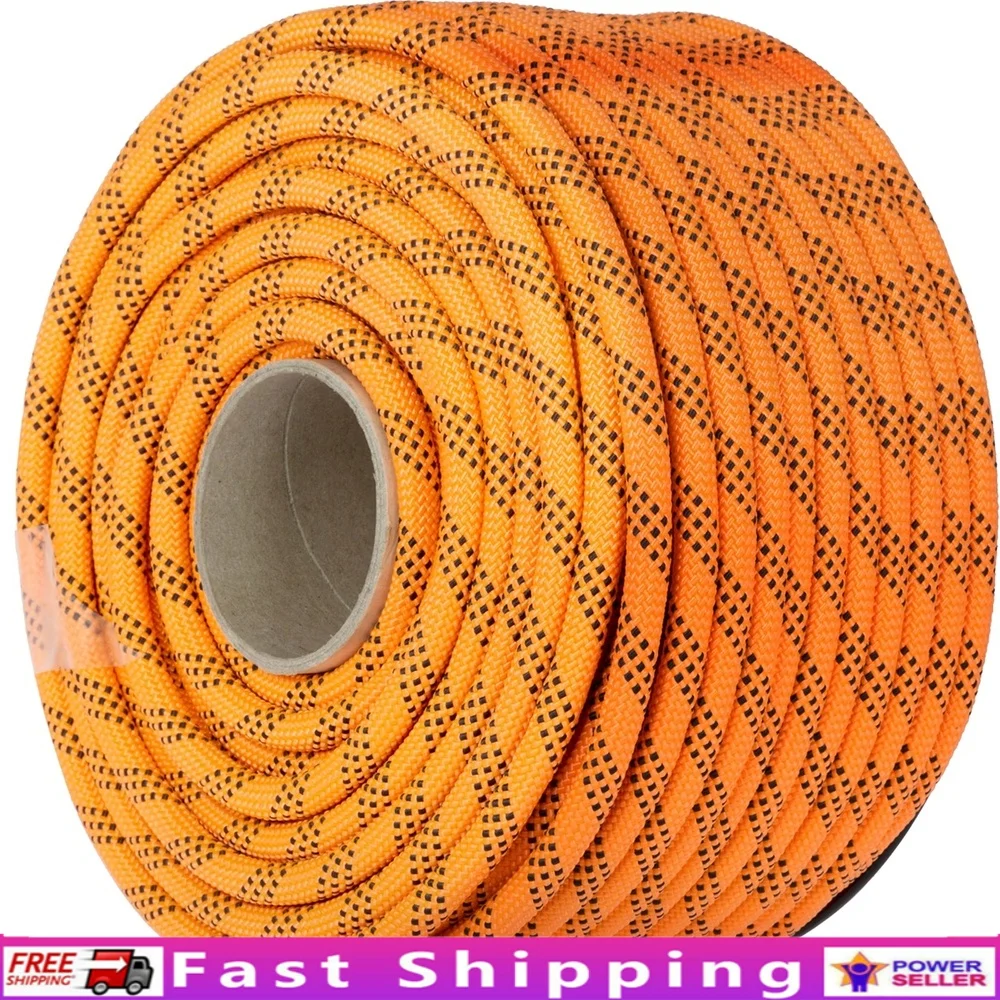 

880LBS Double Braid Polyester Rope 7/16 Inch 200 Ft Durable Nylon Pulling Rope High UV Abrasion Resistance Outdoor Indoor Use