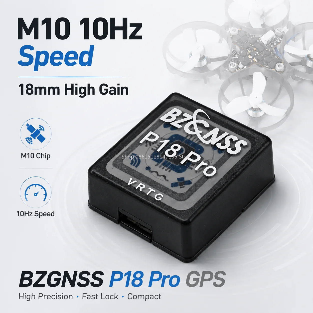 BZGNSS BZ-P18 Pro High Grade GPS Module M10 Chip GNSS Receiver for FPV Racing Drones Quadcopters Navigation System Accessories