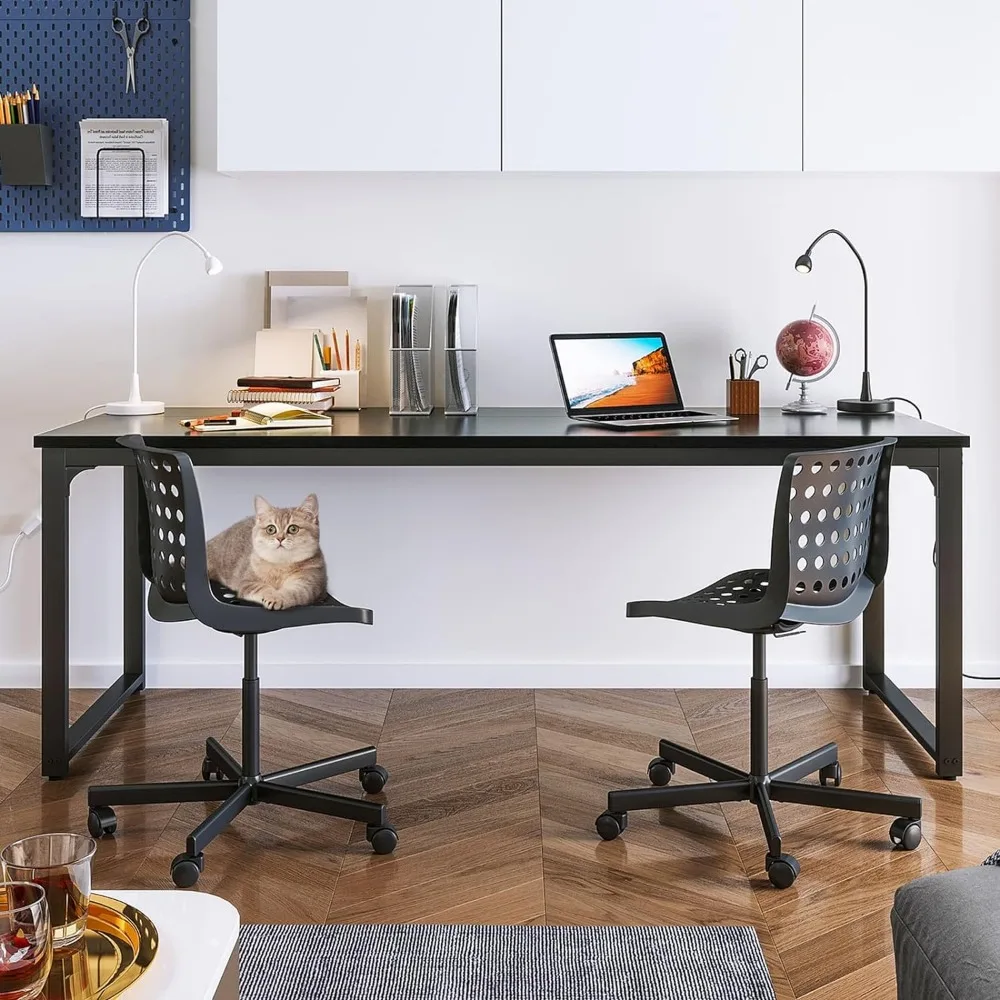 Coleshome-moderna e simples mesa do computador para casa e escritório, escrivaninha para estudante, 71 polegadas
