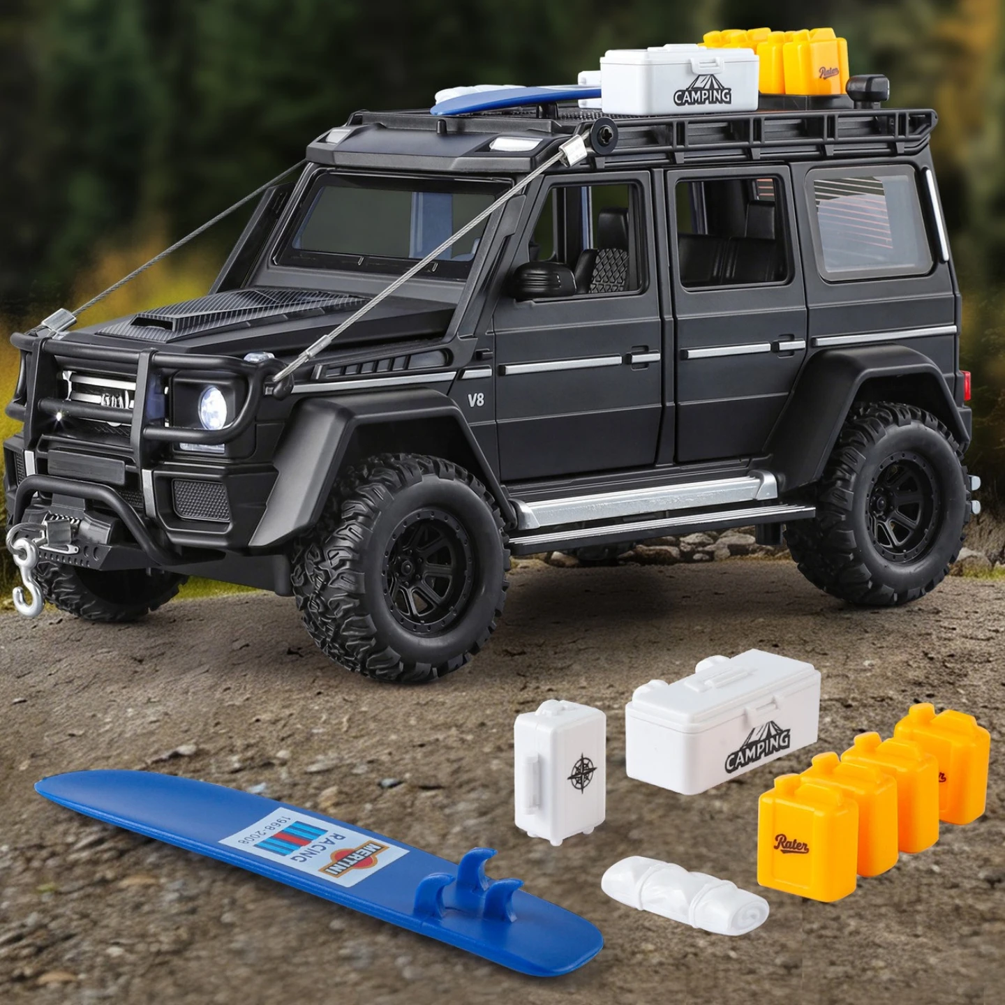 

1:24 G550 4x4 Off Road SUV Alloy Diecast Model Car Library Bookcase Decorative Ornament Collectibles Automobile