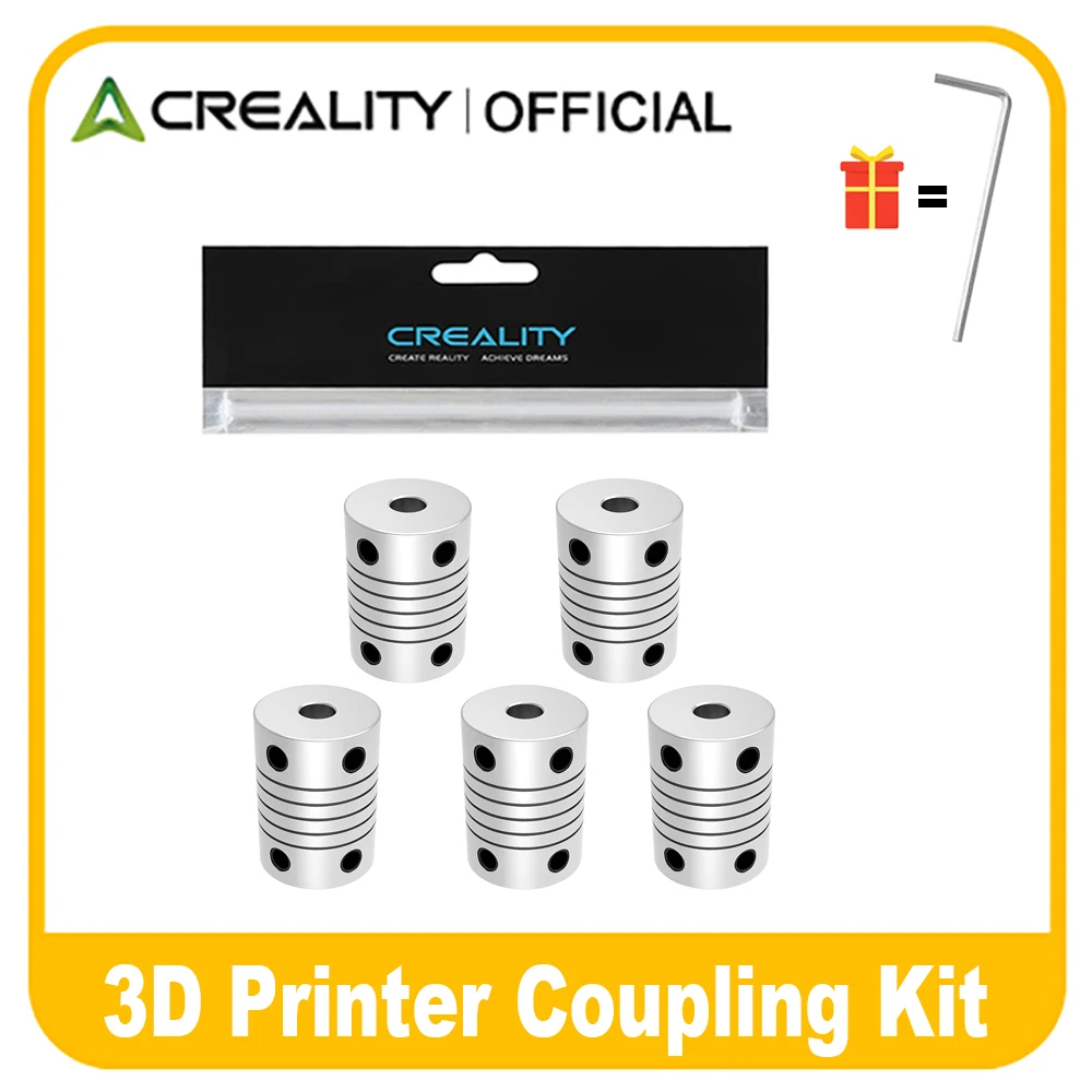 Creality Flexible Couplings 5mm to 8mm NEMA 17 Shaft Coupler for Creality 3D Printer CR-10 CR-10S S4 S5 Makerbot RepRap Prusa i3