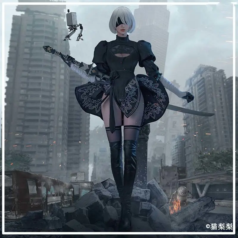 

Костюм для косплея Nier Automata Yorha 2B, сексуальный наряд, костюм для игр, Женские Костюмы для ролевых игр, нарядное платье для вечеринки на Хэллоуин для девочек