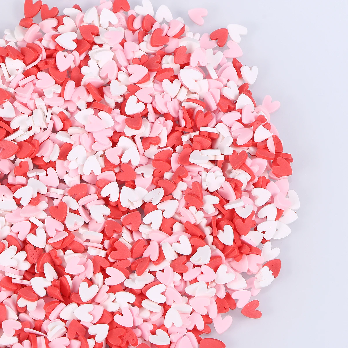 

Heart Shape Sprinkles Polymer Clay Charms Filler Pieces for DIY Phone Case Scrapbook Crafts Mixed Color Heart Sprinkle