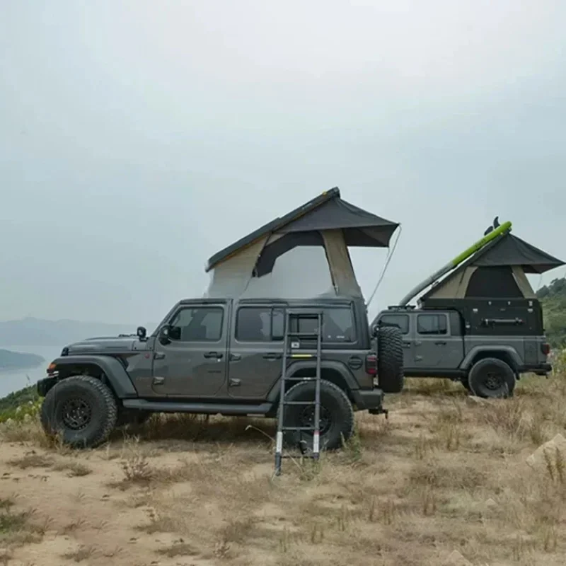 Heavy Duty Universal Lightweight Pop Up Hard Shell Rooftop Tent for SUV Pickup Overland Camping Parts