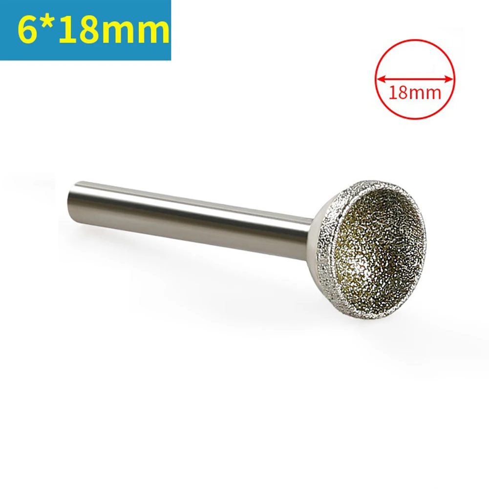Diamond Mounted Point Head Spherical Concave Coarse Grinding Bit For Jade Amber Head Diameter Spherical Concave Head Bead