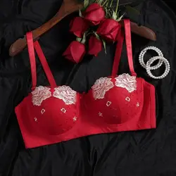 Beauwear Demi Cup Bra with Wire Floral Lace Bras for Women unlined Lingerie