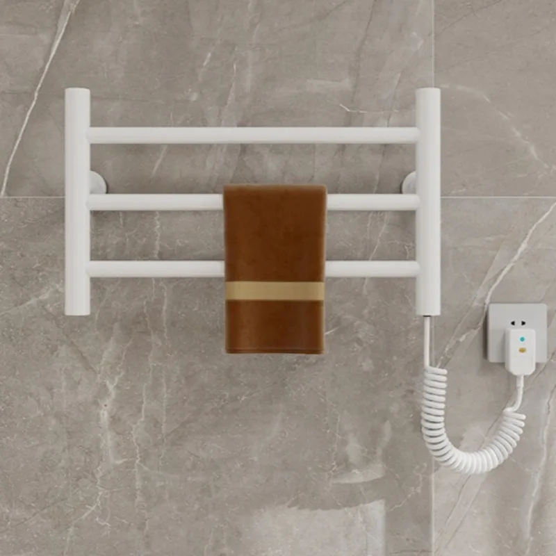 Thermostatic Electric Heated Towel Rail Stainless Steel Thermal Towel Rack Wall Mounted Electric Towels Heater for Bathroom