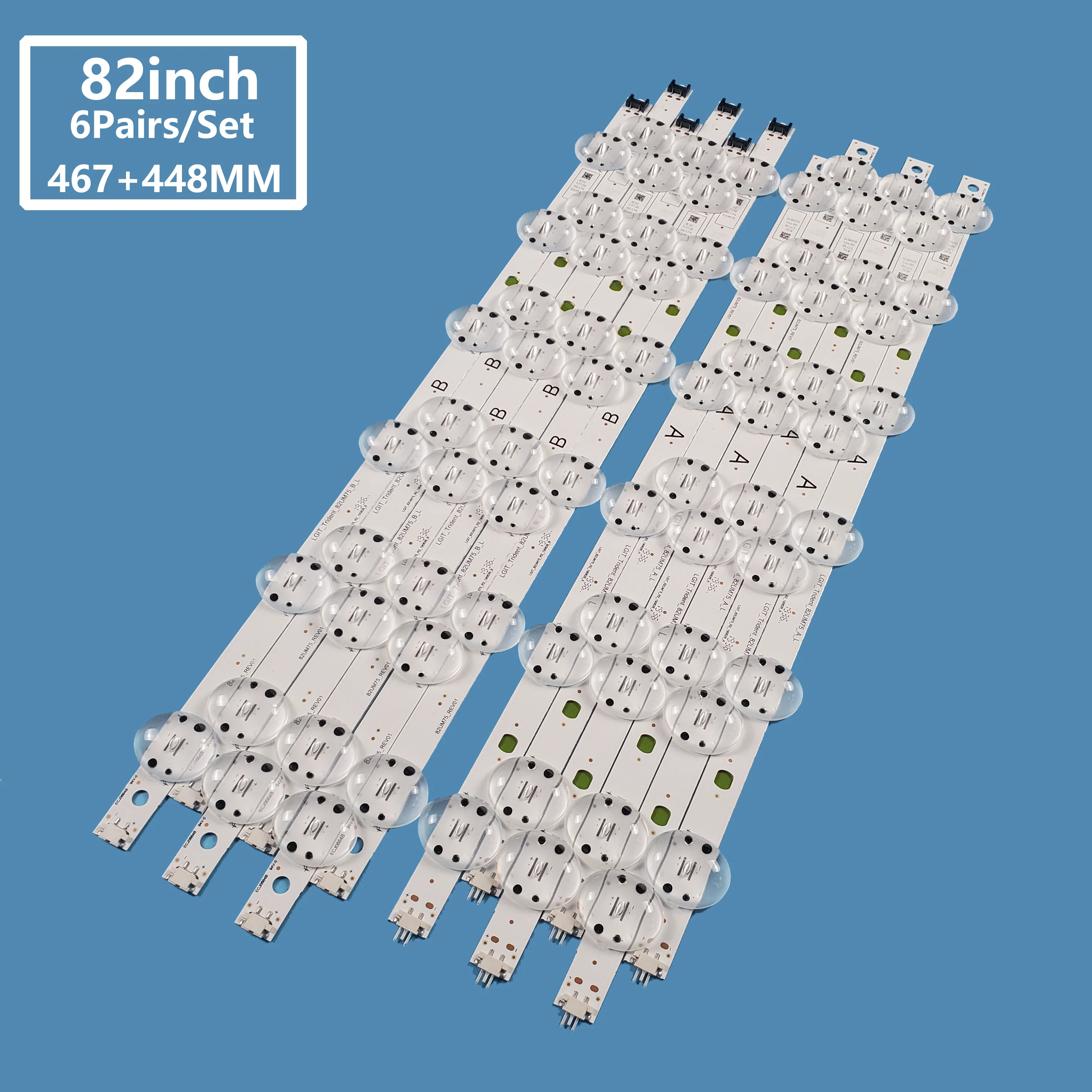 

82inch 12pcs TV Led Strip Backlight LGIT_82UM75_R2 Y19.5 Trident 82UM75_A/B For LG 82 Led TV Strip Light Lcd Backlight To Repair