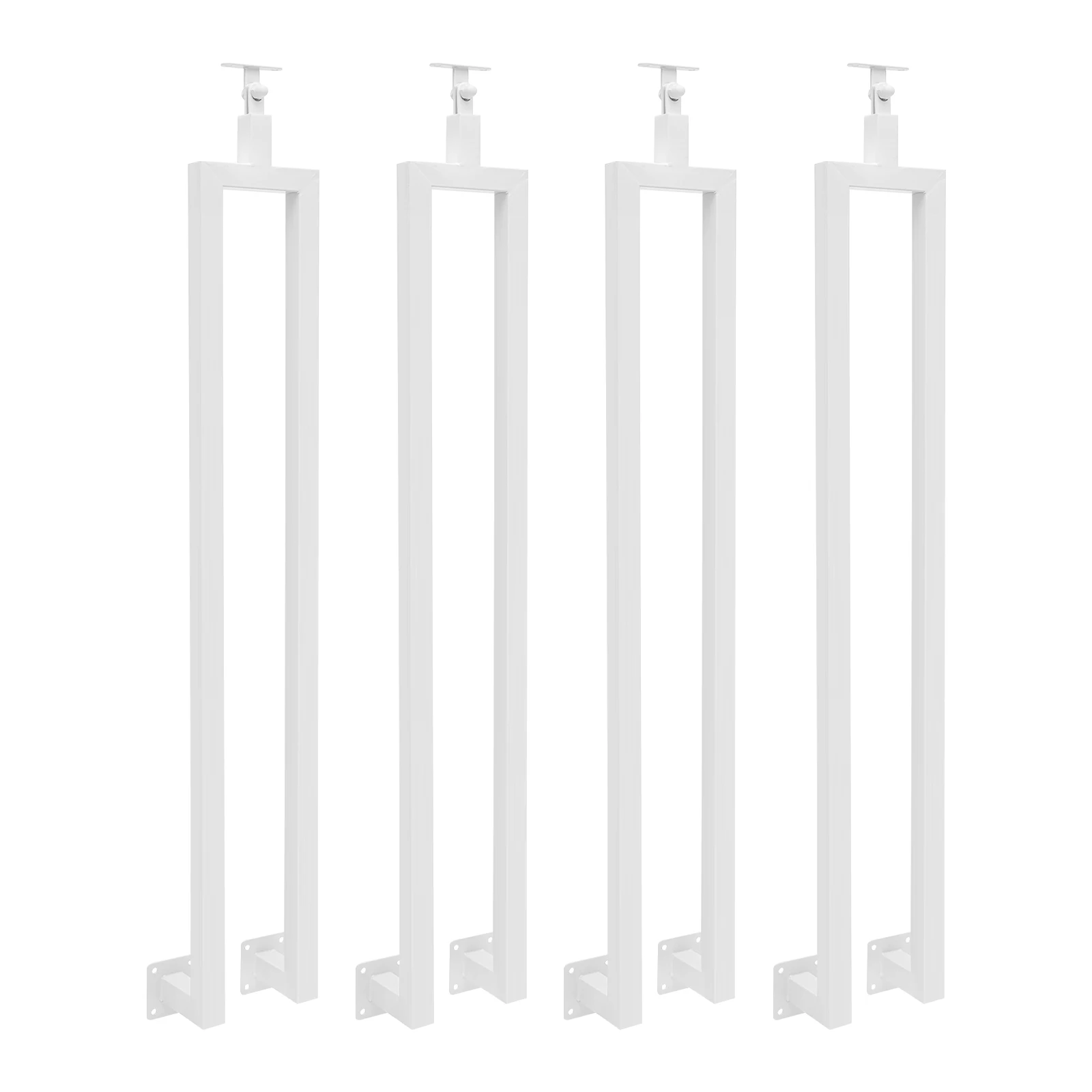4-Piece Set Stair Baluster Posts U-shaped Iron Stair Railing Posts Adjustable Stair Railing Posts for Deck, Balcony, Garden