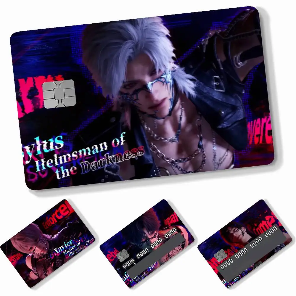 Game Love and deepspace  4pcs Credit Card Skin Stickers Suitable for Bank Debit Subway Bus Transit Pass Decorative Cover