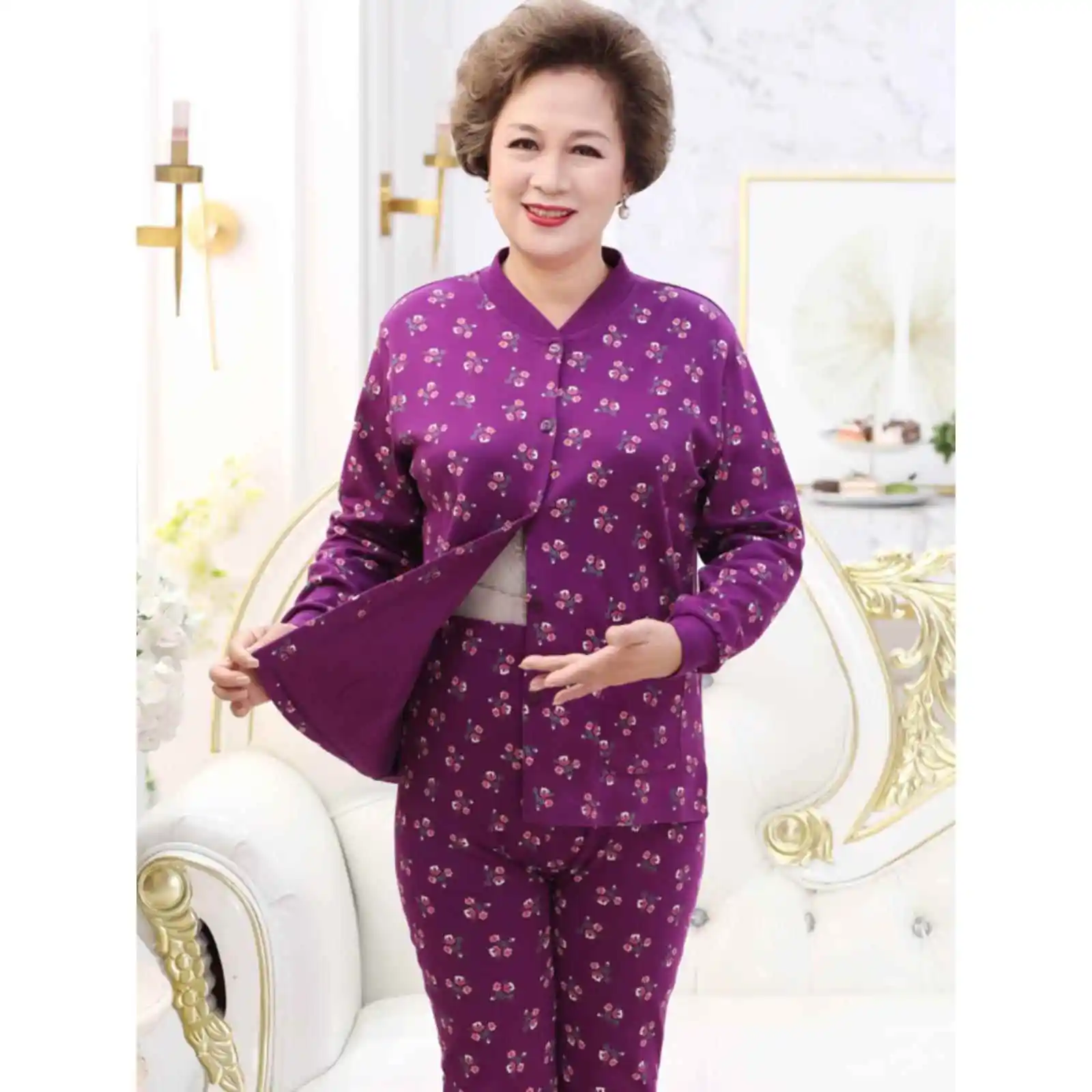 pull-a-manches-longues-en-pur-coton-pour-femmes-d'age-moyen-et-agees-chemise-en-laine-a-ouverture-frontale-sous-vetement-d'automne-coupe-ample-grande-taille