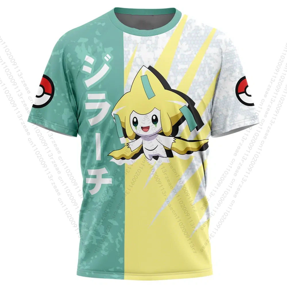 

Аниме Jirachi Attack Pokemon Kid 3D модная уличная футболка в стиле хип-хоп с карманами и монстрами, мужские/женские дышащие футболки с короткими рукавами