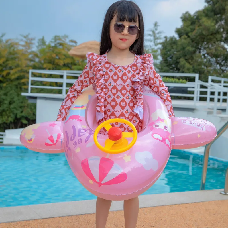 子供のための動物の形をしたインフレータブルスイミングリング,ビーチプール,赤ちゃんの水のおもちゃ,フローティングシート,かわいい,屋外