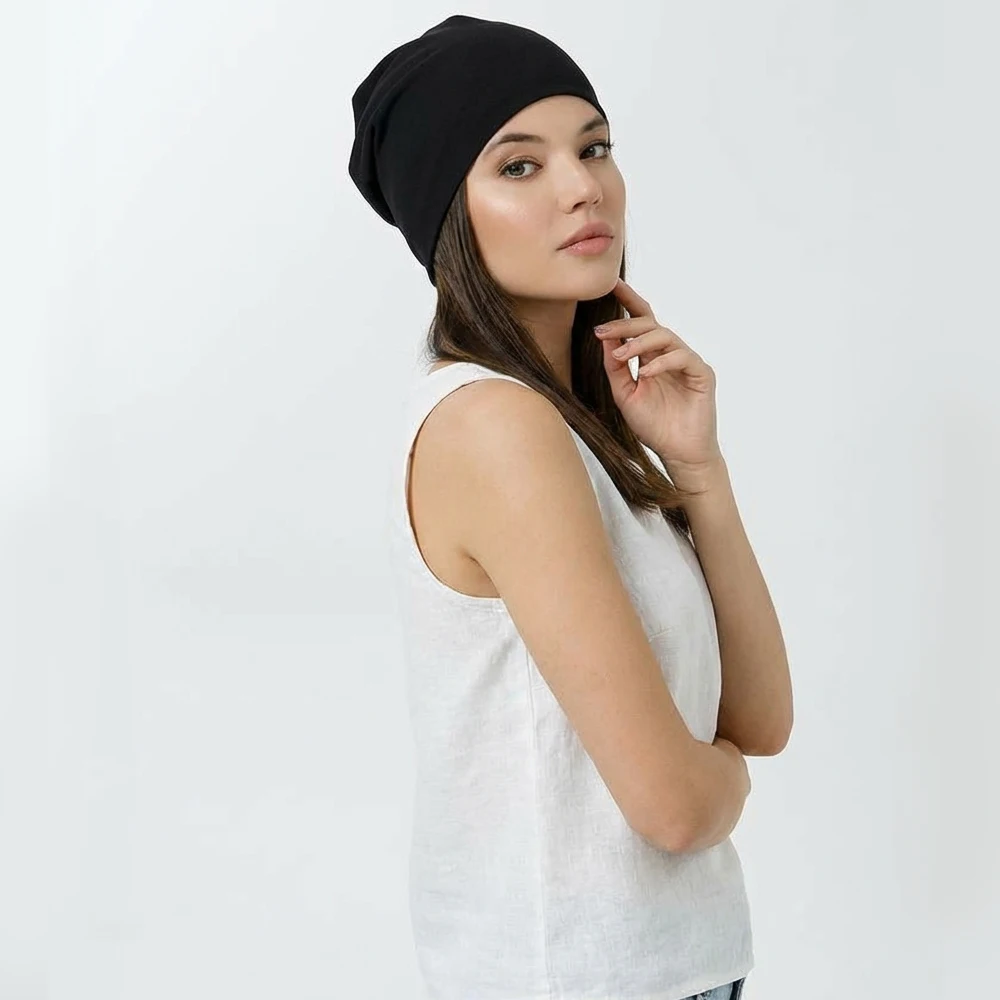 Männer Frauen Beanie Gestrickte Dehnbare Slouchy Cap Unisex Leichte Frühling Outdoor Sport Freizeitkleidung – Detail 3