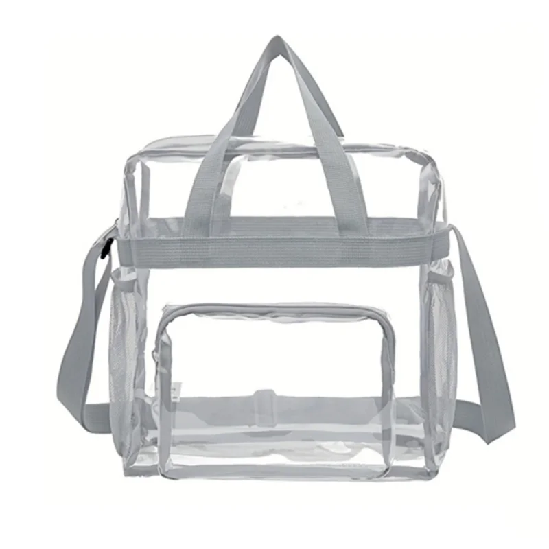 PVC Ladies Handbag Large Capacity Transparent Messenger Bag Beach Waterproof Special Bag Outdoor Shoulder Bag Travel Storage Bag