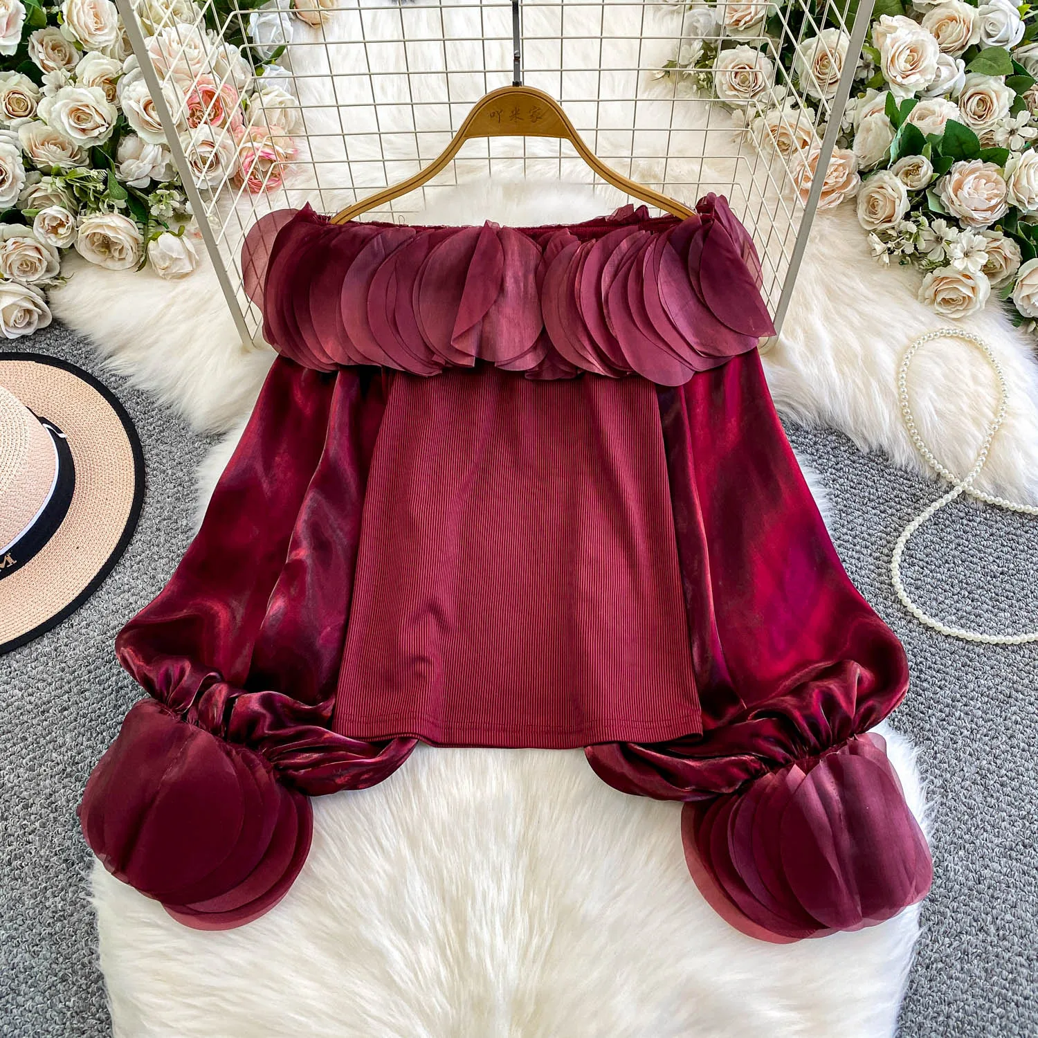 

Vintage basics long sleeve slash neck mesh Blouse Korean Fashion Sexy office lady Shirt women clothing