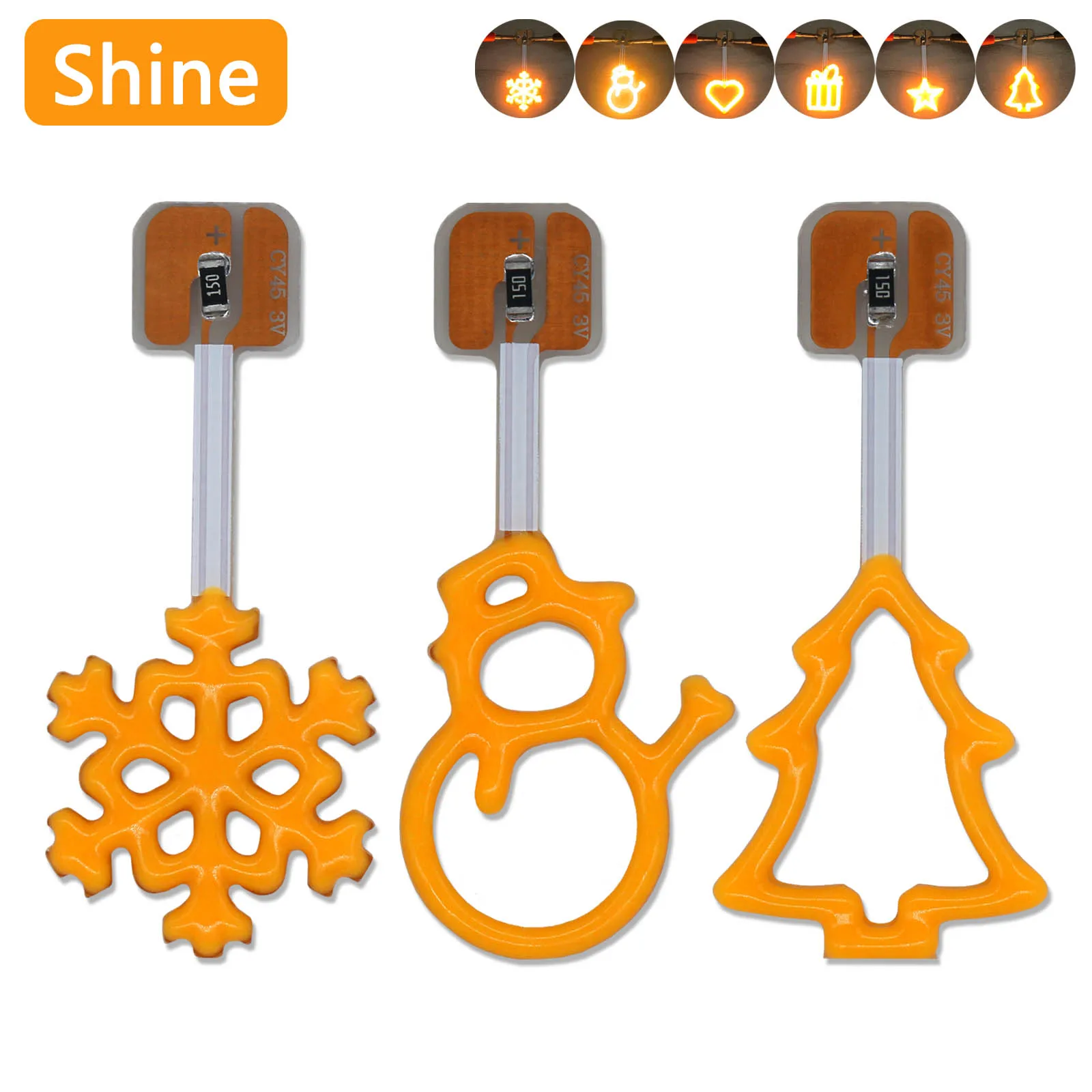 

DC3V 24V AC120V 220V LED Snowman Star Christmas Tree Snowflake Gift Box Christmas Decoration Atmosphere Light Source Accessories