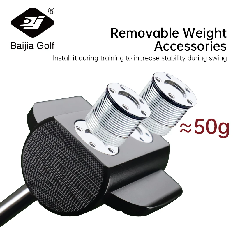 The golf putter magic hammer can check the slope through the level, suitable for novices and junior golf players to practice.