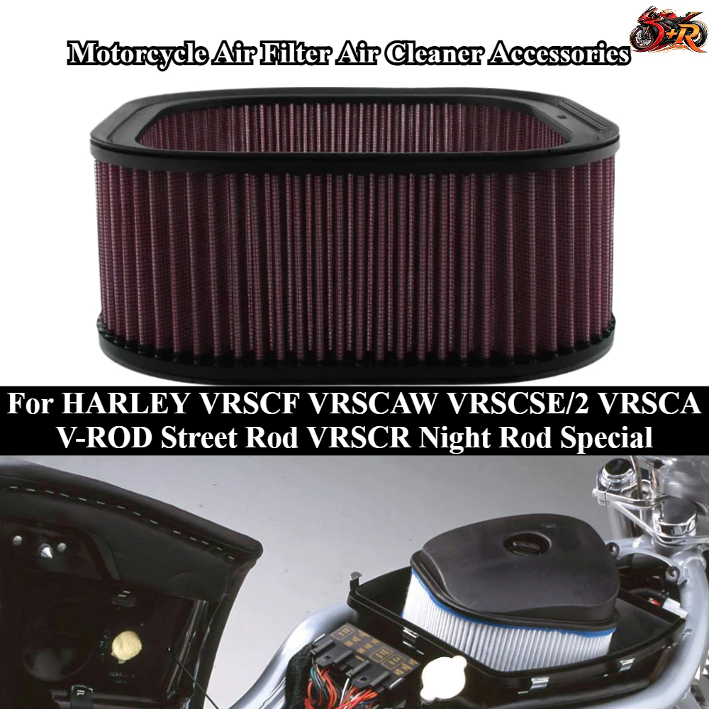 

For HARLEY VRSCF VRSCAW VRSCSE/2 VRSCA V-ROD Street Rod VRSCR Night Rod Special Motorcycle Air Filter Air Cleaner Accessories