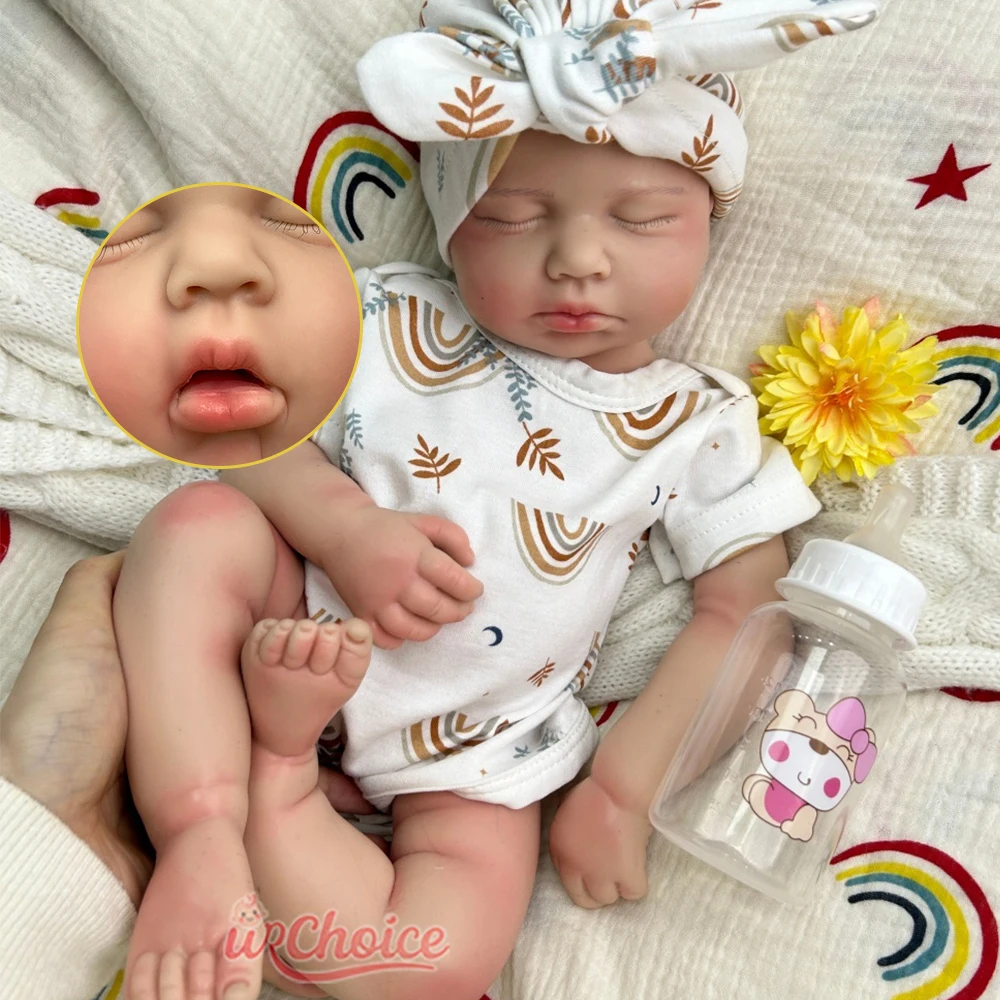 

Кукла-реборн Loulou 50 см, силиконовая, для девочек/мальчиков, с возможностью использования пустышек, реалистичная, с эффектом веса новорожденного, для коллекционеров, подарок