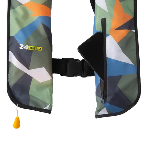 Imagen 2 del producto Chaleco salvavidas inflable Manual automático para adultos, chaleco salvavidas de flotabilidad 150N, supervivencia PFD, pesca en bote de natación, aprobado por CE