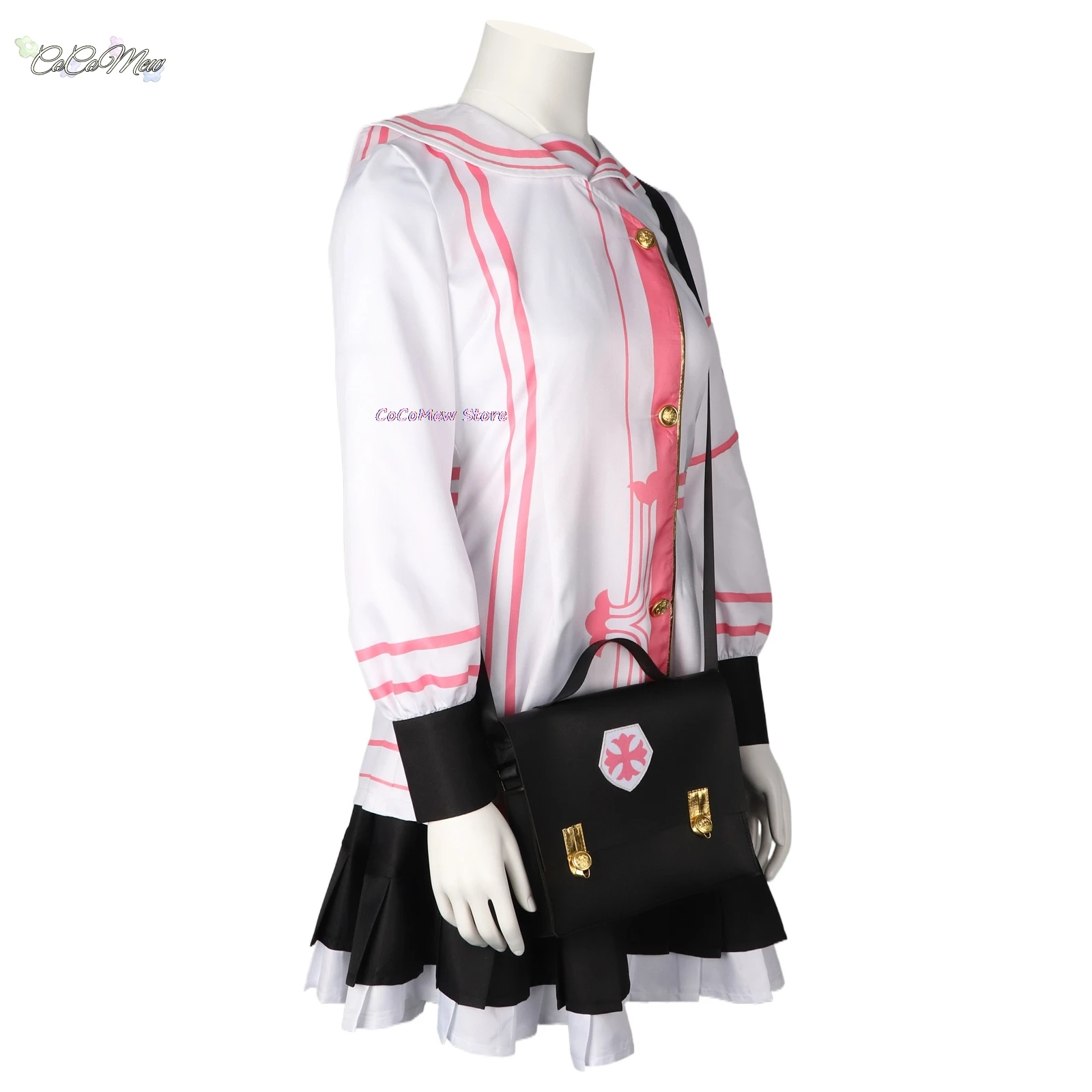 Disfraz de Cosplay de Game Blue Archive Sumi Serina para mujer, uniforme informal, chaqueta, falda, peluca, sombrero de enfermera, lazo, traje de fiesta de Halloween con bolsa