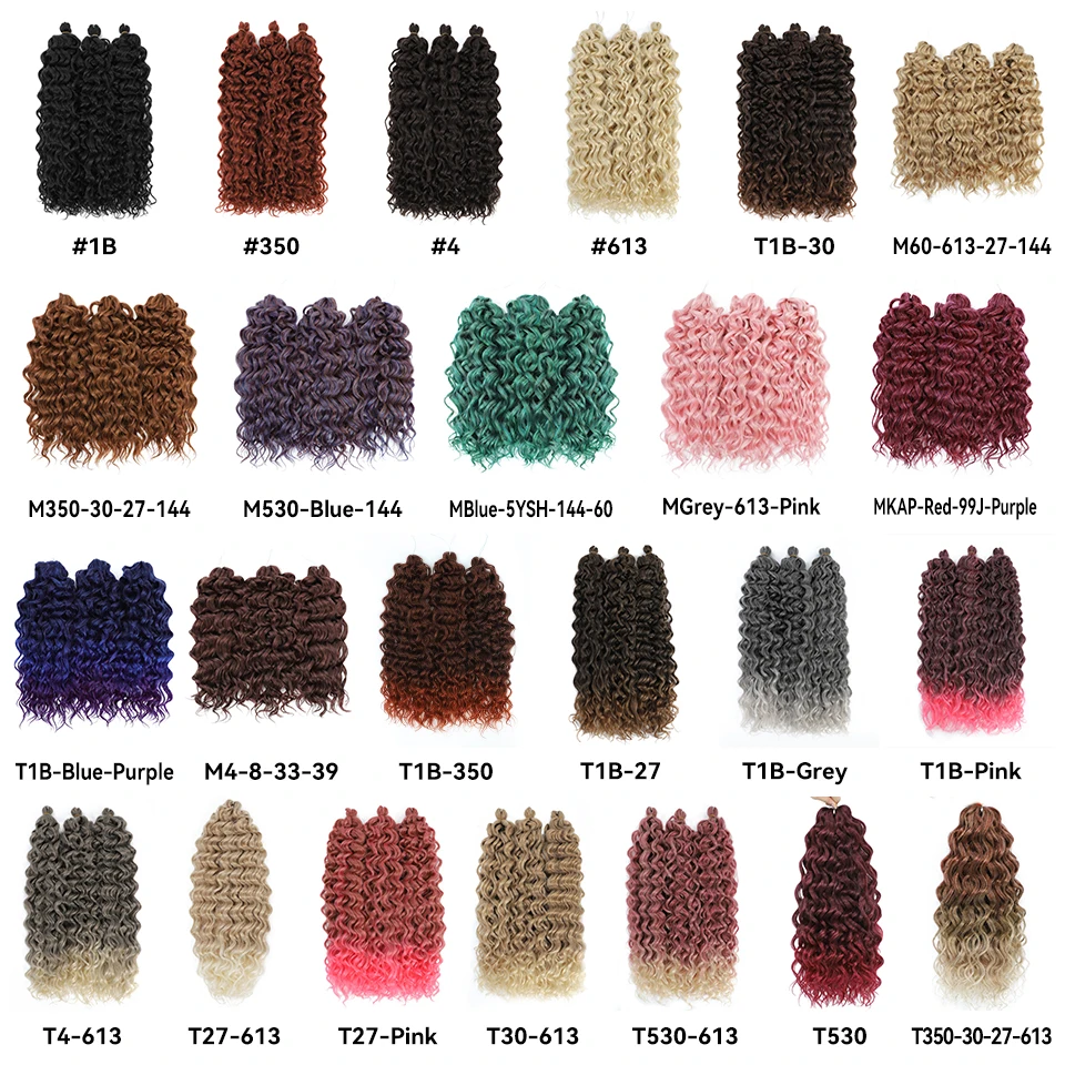 Hawaii Krullende Stijl Ocean Wave Vlechten Hair Extensions Gehaakte Vlechten Synthetische Afro Krullen Ombre Roze Watergolf Vlecht Voor Vrouwen