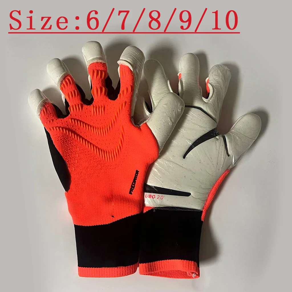 Goalkeeper Gloves For Men Goalie Gloves Thicken Latex Football Soccer Anti-slip Soccer Adults Goalie Gloves