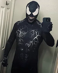 New Halloween Adults Kids Venom Symbiote Spiderman Superhero Cosplay Costume Bodysuit Zentai Second Skin Suit Men Party Jumpsuit