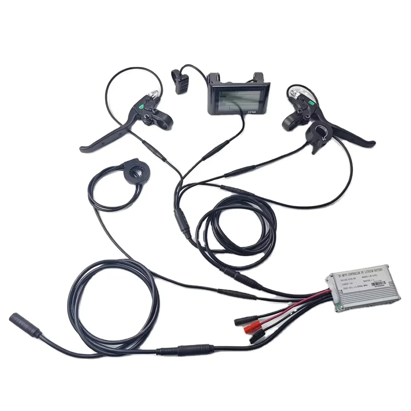 250W Ebike conversion kit with PAS JN-15A controller waterproof 5 pin plug SW900 LCD screen and Throttle brake lever