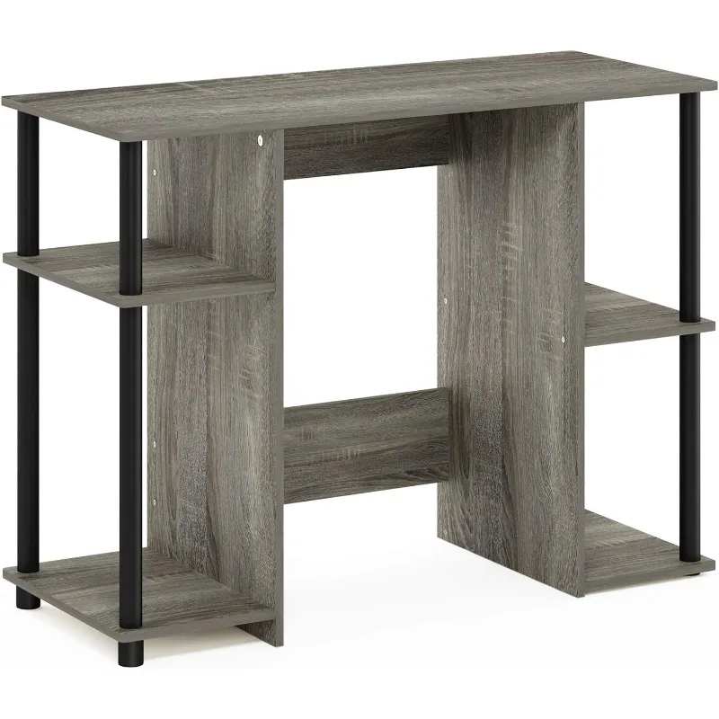 

Furinno Jaya Computer Study Desk With Open Storage, French Oak Grey/Black