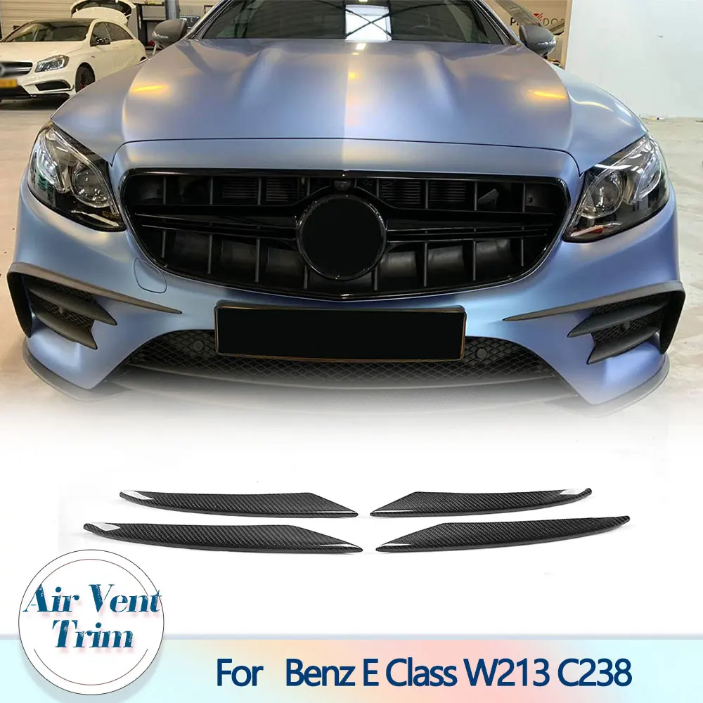 

Front Air Vent Trims for Mercedes Benz E Class W213 C238 E200 E300 E500 E43 AMG Sport 2017-2018 Carbon Fiber / FRP Front Canards