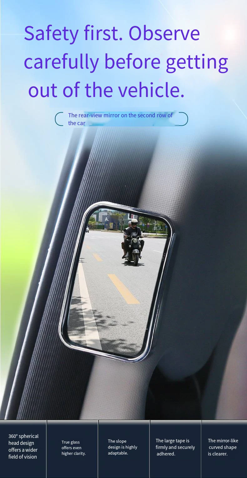 Wide angle blind spot mirror HD convex rearview set of 2