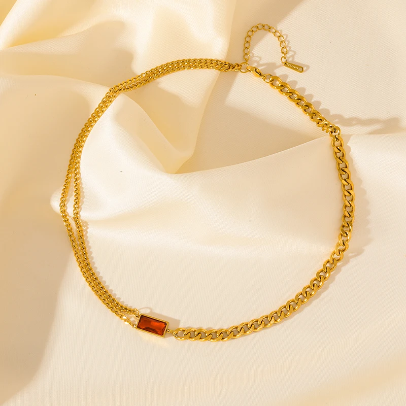 EILIECK 316L Edelstahl Schwarzer Kristall Zirkon Halskette Armband Ohrringe für Damen Neuer Trend Geschenk Wasserdichtes Schmuckset – Detail 11