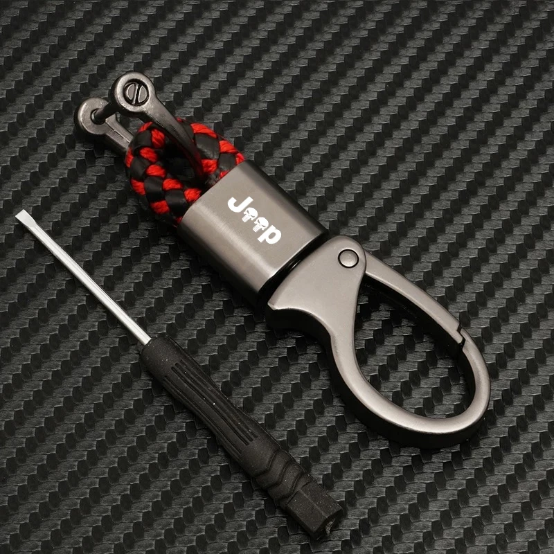 Creative Woven Keychain Car Keyring Zinc Alloy Key Chain For Jeep Renegade Wagoneer Avenger Recon Wrangler JK Gladiator Compass - Image 4