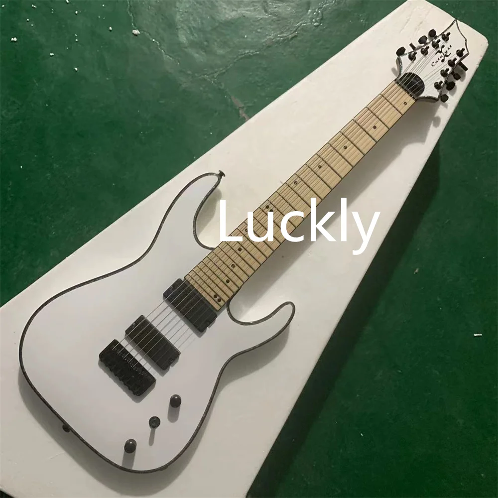 Brand new JS30 double shake 24 split 8-string electric guitar white body maple fingerboard physical shooting free delivery