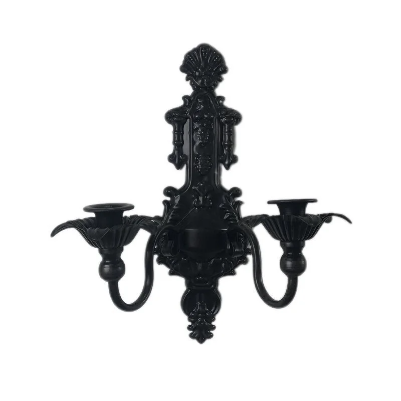 Sconces Vintage Wall Mounted Candle Holders Cast Iron Candelabras, Gothic Wall Decor for Living Rooms Hallways Entryways Bedroom