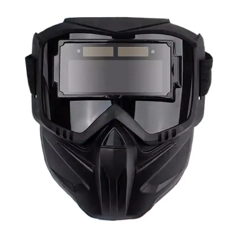 Large View Welding Helmet Detachable Large View Automatic Dimming Head-Mounted Welder Masque Heat-Insulating Eye Protection