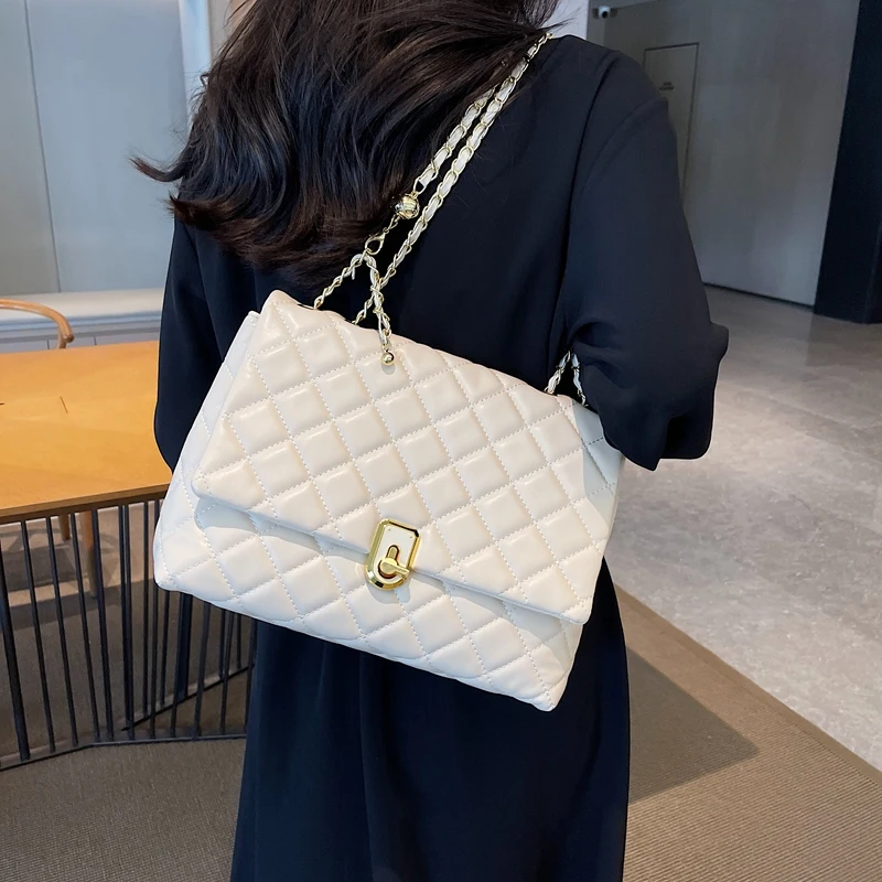 

High Quality Women PU Leather Chain Shoulder Bag Fashion Ladies Handbags Crossbody Bags for Women Casual Female Messenger Bag