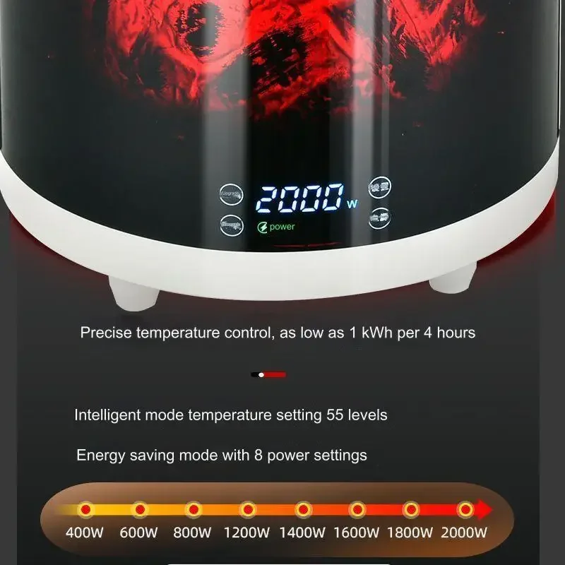 Desk Heater Mini Portable Heating Fan 2000 Watt Warm Air Blower Home Office Heater