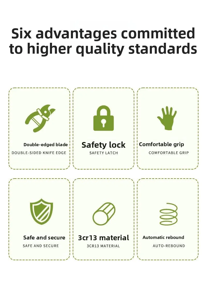 مقصات التقليم، ماكينة تشذيب يدوية للحديقة المنزلية، خفيفة الوزن، مقبض مريح، متينة، تصميم منقار مقص فولاذي بالكامل #6