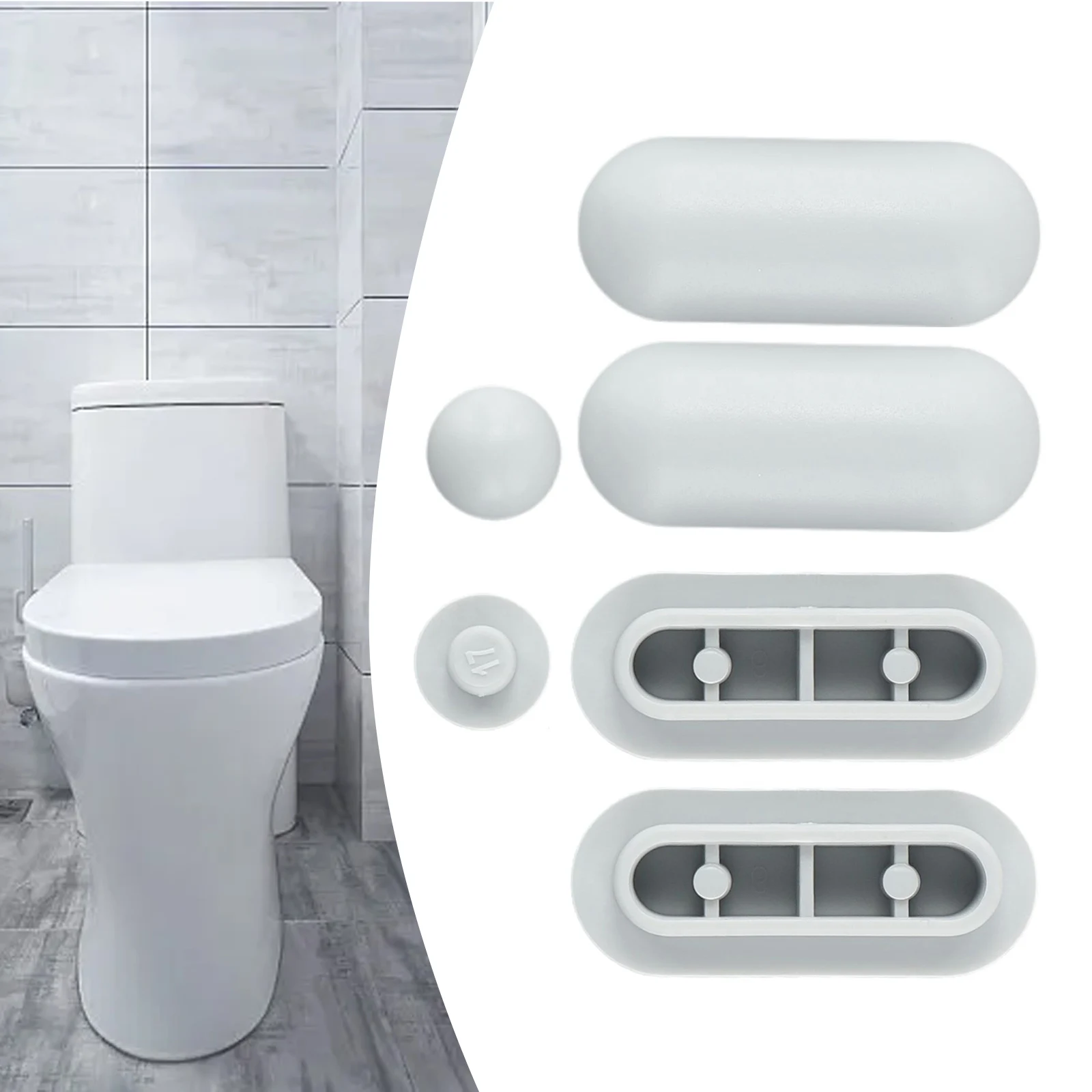 6 pezzi cuscino del sedile cuscino della copertura superiore guarnizione antiscivolo in plastica coprisedili del water tamponi antiurto paraurti apparecchi da bagno