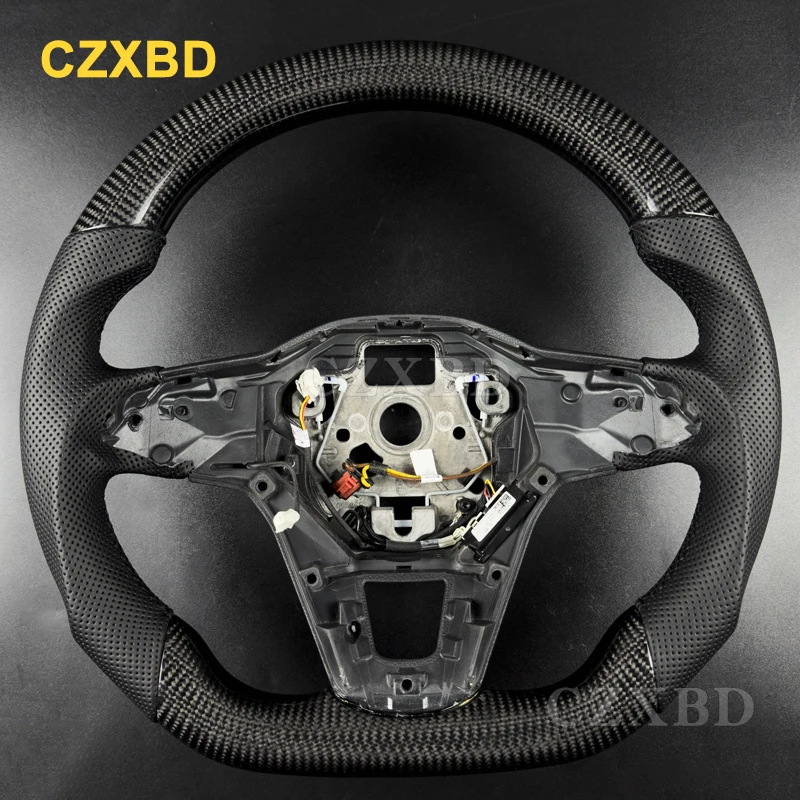 

Fit For VW VW Golf 8 MK8 GTI RLine MK8 Carbon Fiber Leather Perforated Leathe Steering Wheel Assembly Car Accessories Customized